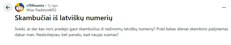 Reddit vartotojai apie Latviškus numerius