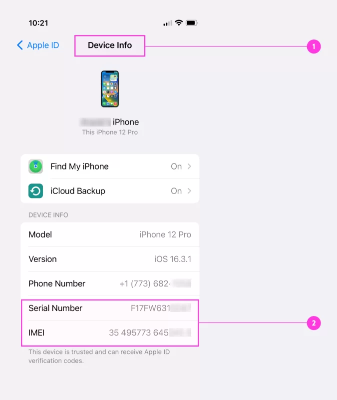 Iphone IMEI kodas